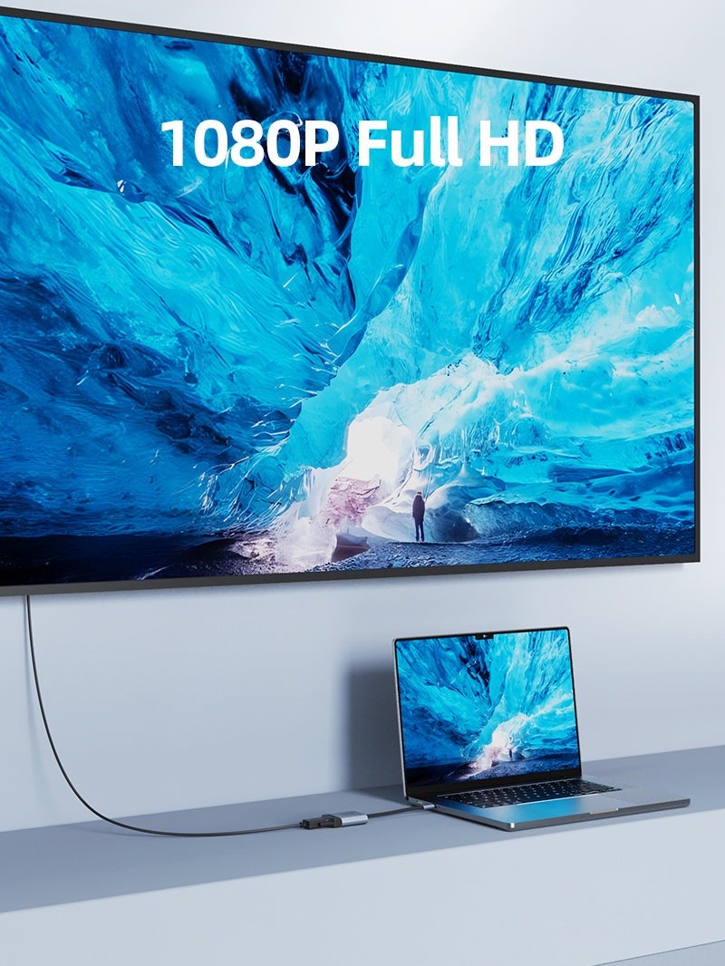 كابل تايم محول USB من النوع C إلى VGA متوافق مع ماك بوك برو - Image 4